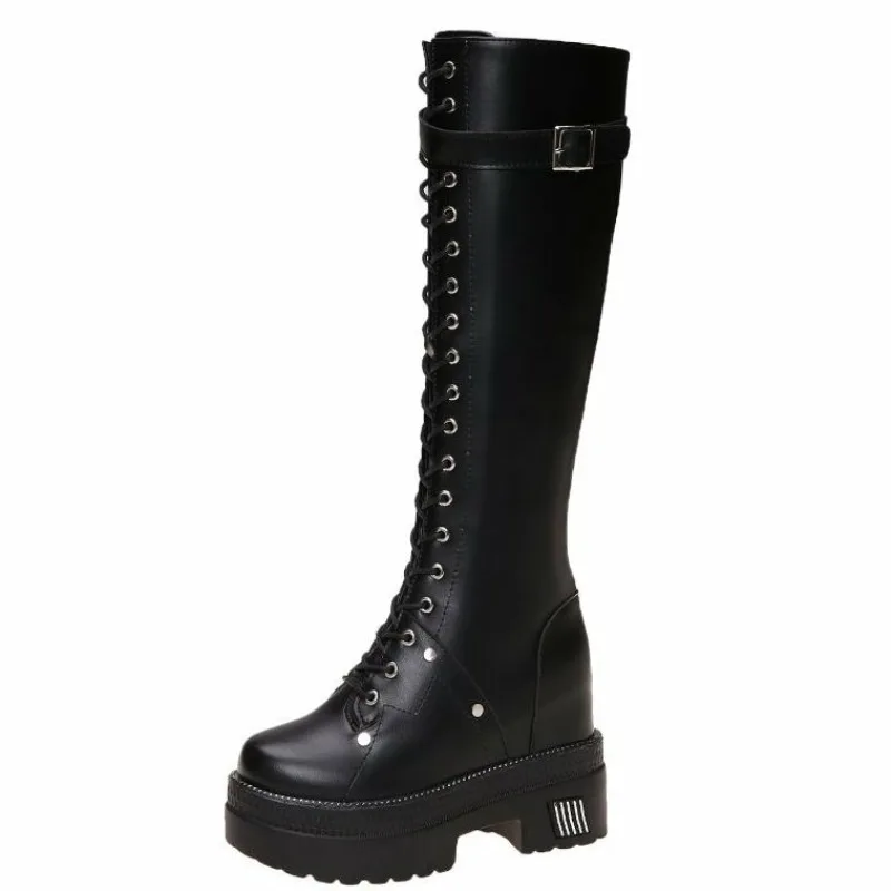 Knee High Boots Women - 10cm novas mulheres plataforma joelho botas