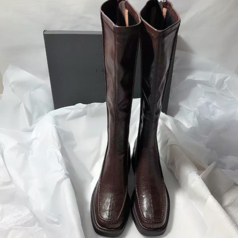 Knee High Boots Women - Bota Longa de Bico Redondo e