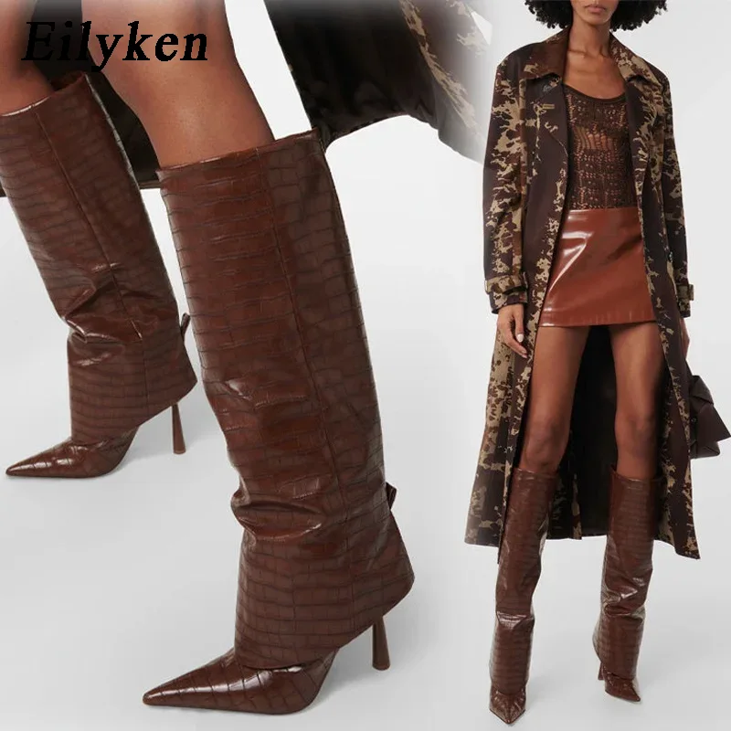 Eilyken 2027 Botas Femininas d - Knee High Boots Women avaliação e preço