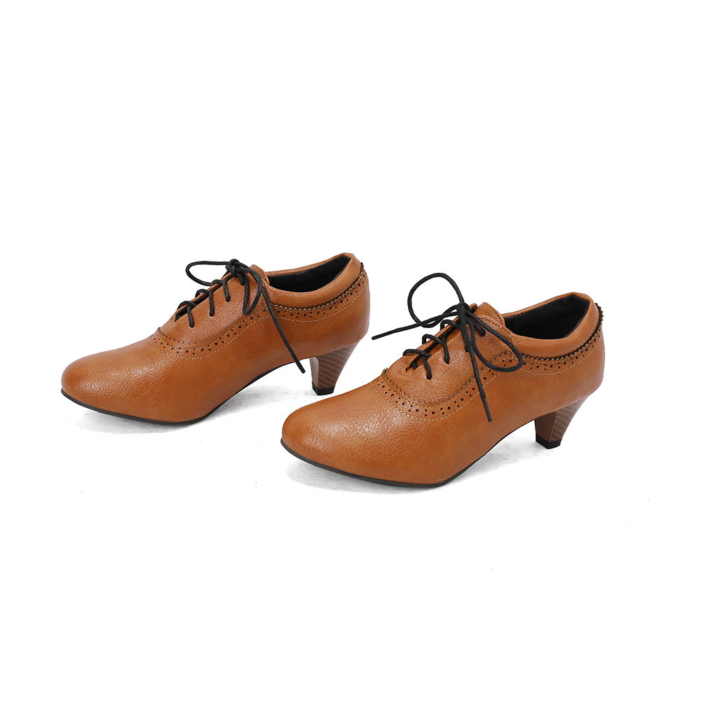 Novos Sapatos Casuais Feminino - Oxford Lace Up Women avaliação e preço