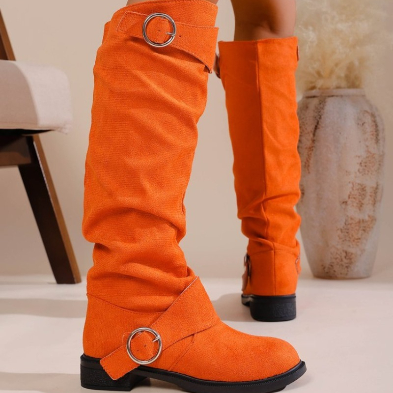 Botas de cano alto estilo vint - Knee High Boots Women avaliação e preço
