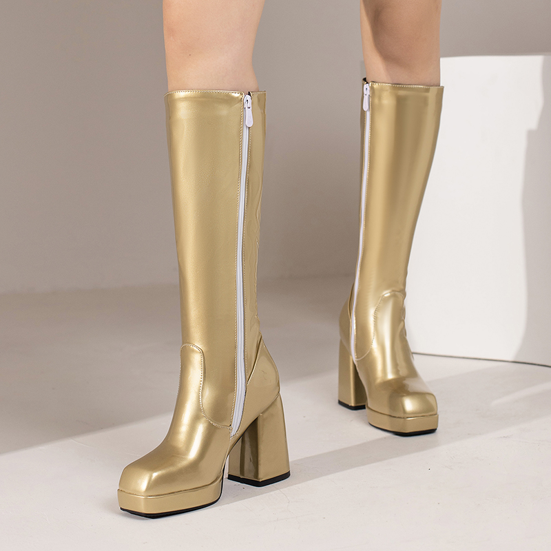 Verde inverno feminino platafo - Knee High Boots Women avaliação e preço
