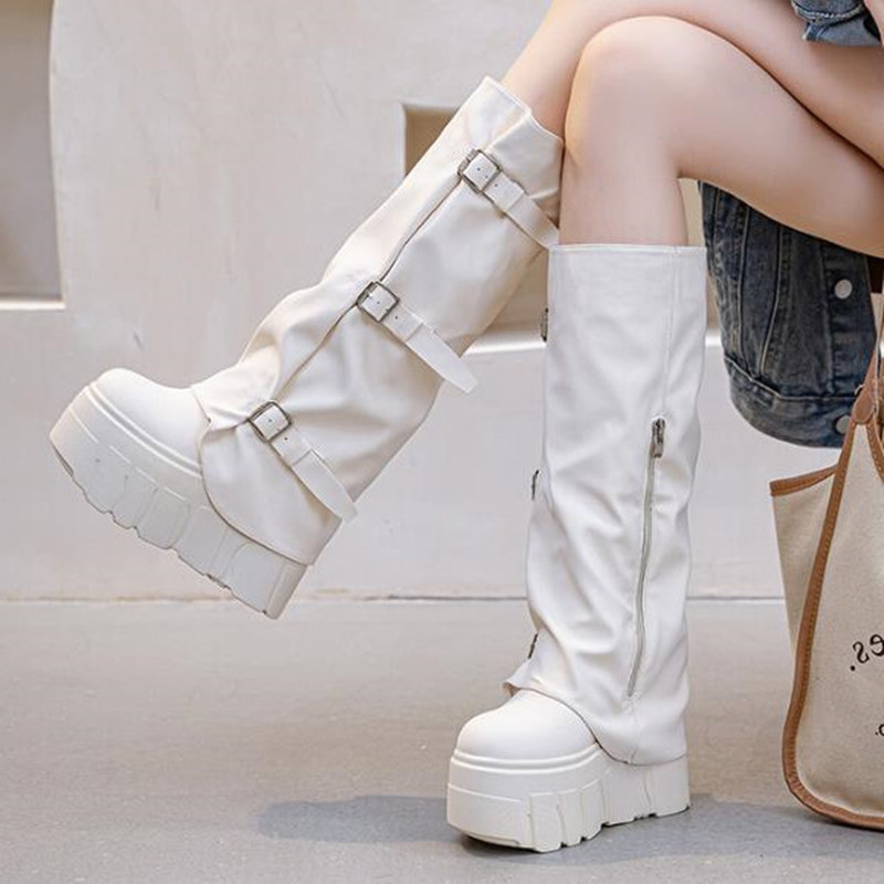 Novo 2026 marca de moda outono - Knee High Boots Women avaliação e preço