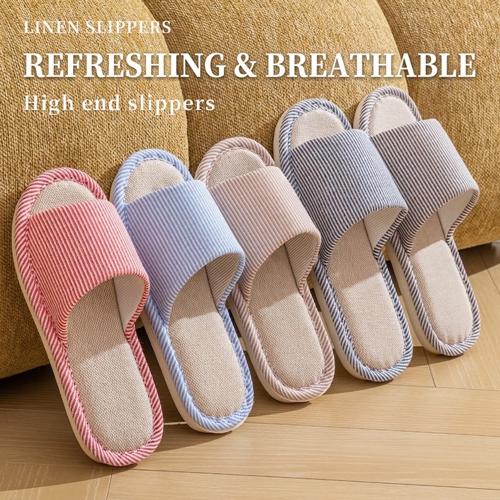 Chinelos de Linho Respirável p - Mule Slip On avaliação e preço