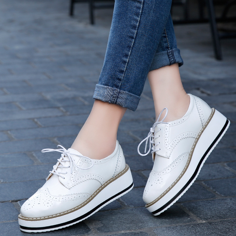 Mulheres sapatos de couro sapa - Oxford Lace Up Women avaliação e preço